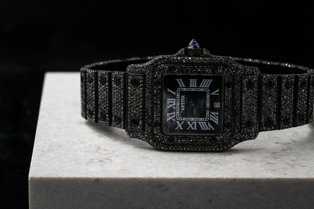 Cartier Santos 1564 Black Diamonds - Watches