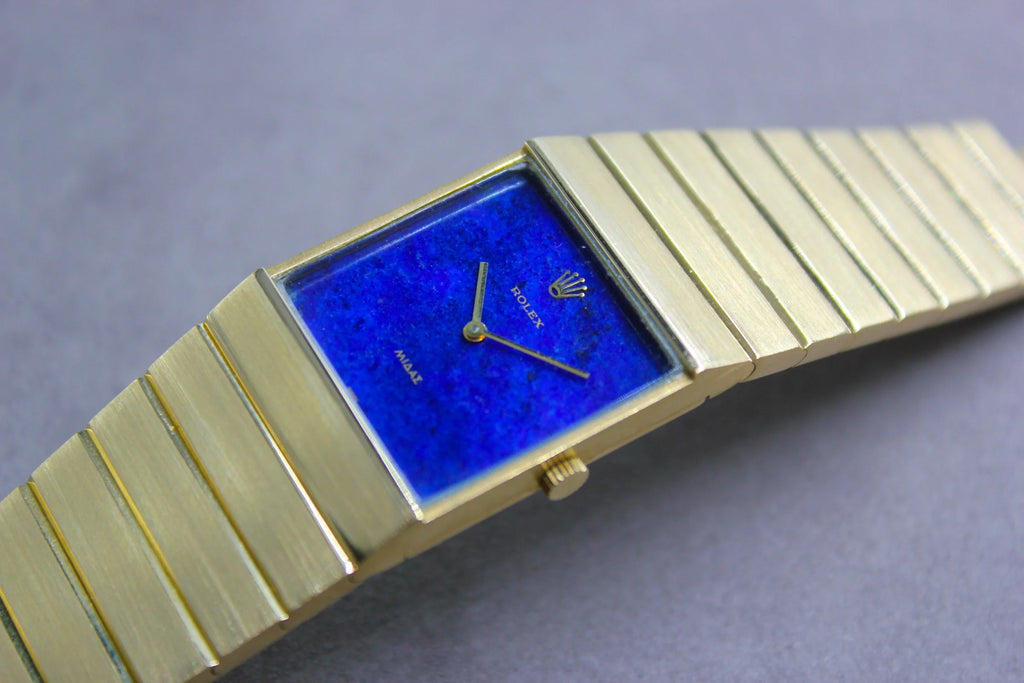 Rolex Cellini King Midas Blue Lapis Lazuli Dial 18K Gold