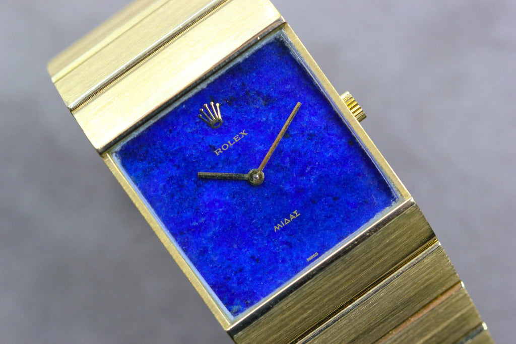 Rolex Cellini King Midas Blue Lapis Lazuli Dial 18K Gold