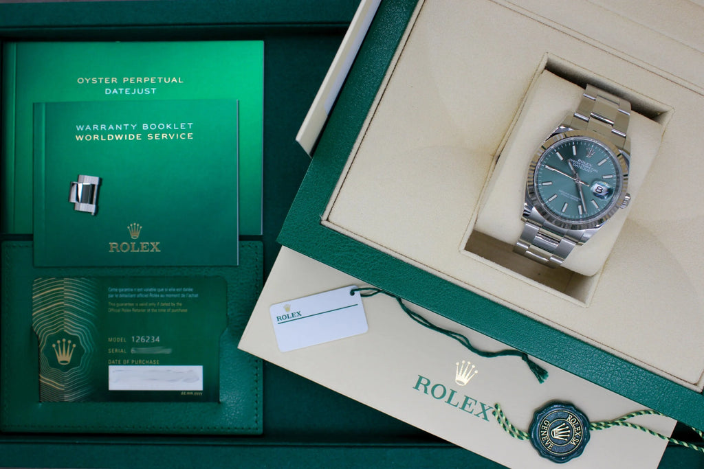 Rolex Datejust 126234 Mint Green Dial Feb 2023