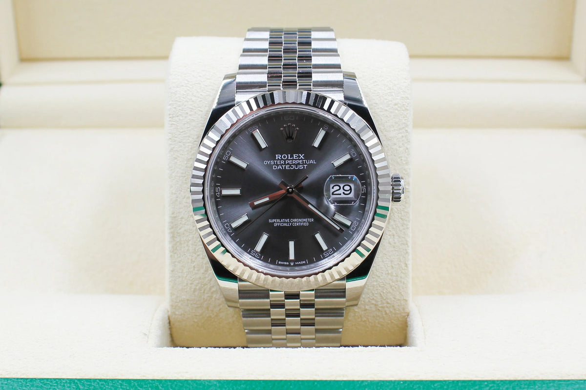 Rolex Datejust 126334 Grey Rhodium Dial – Arev & Co.