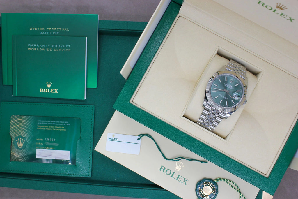 Rolex Datejust 41 126334 Mint Green Dial