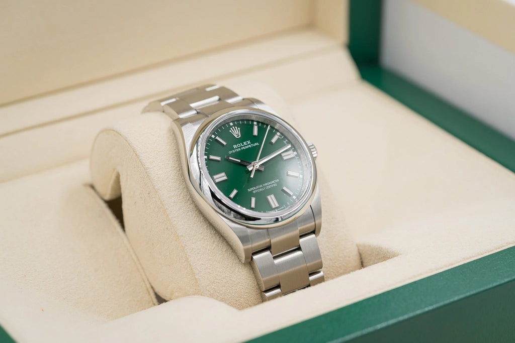Rolex Oyster Perpetual 126000 Green Dial - Watches