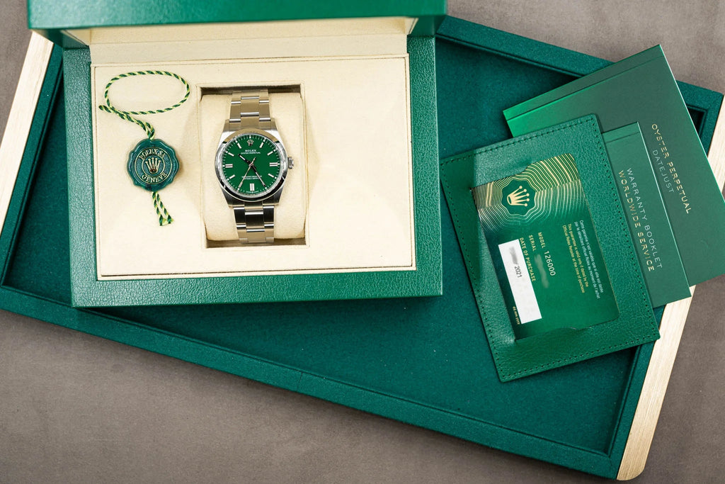Rolex Oyster Perpetual 126000 Green Dial - Watches