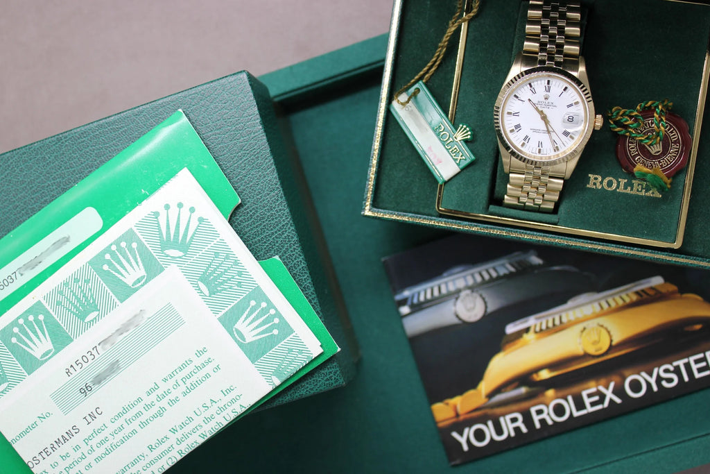 Rolex Oyster Perpetual Date 15037 14K Gold