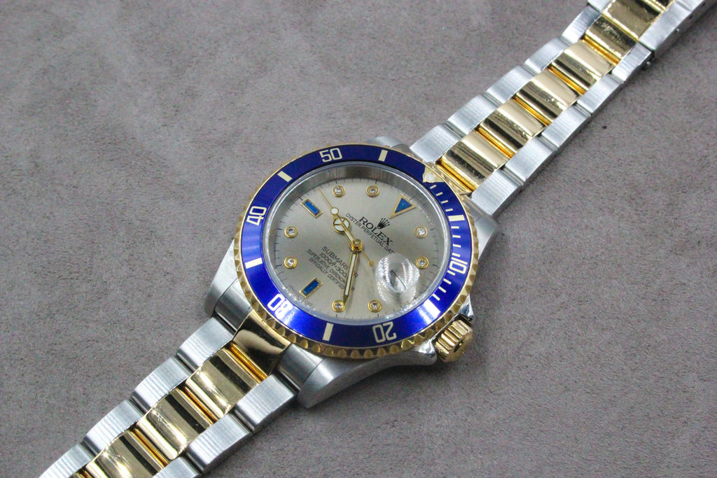 Rolex Submariner 16613 Grey Serti Dial - Watches
