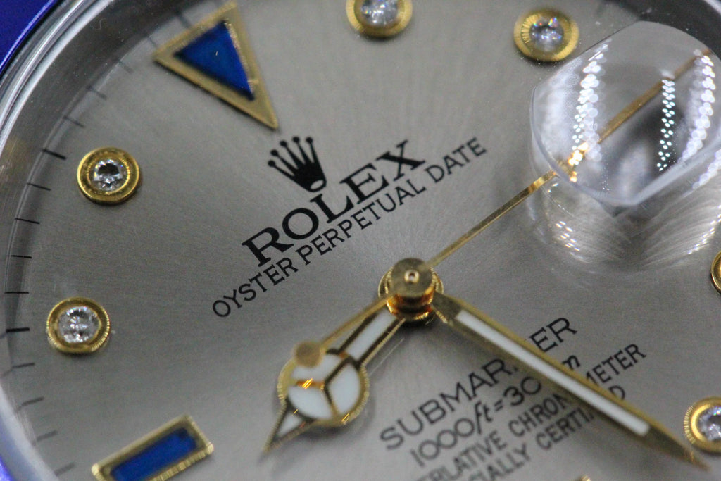 Rolex Submariner 16613 Grey Serti Dial - Watches